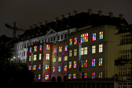 Daniel Buren  'Colors on the Rhine work in situ 2010