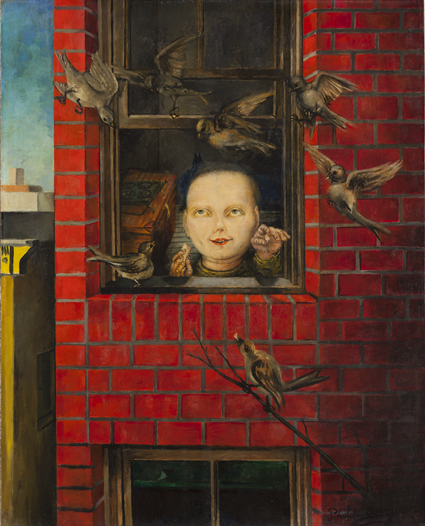 Philip Evergood, 1901-1973. Lily and the Sparrows, 1939